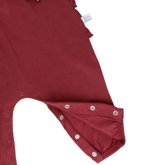 Ruffle Butts Holiday Poinsettia Romper Size 0-3 Months - Picture 3 of 3